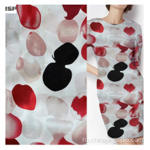 45S 100%Rayon/Viscose Printed Fabric Rayon Challis для платья